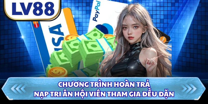 Chương trình hoàn trả nạp tri ân hội viên tham gia đều đặn